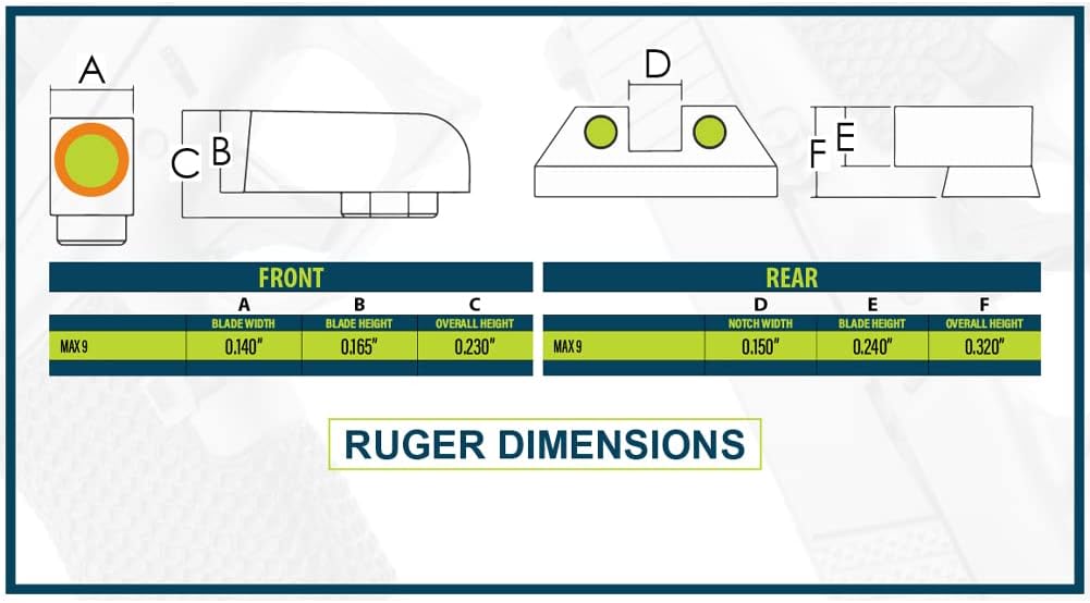 NIGHT FISION Tritium Perfect Dot Front Sight