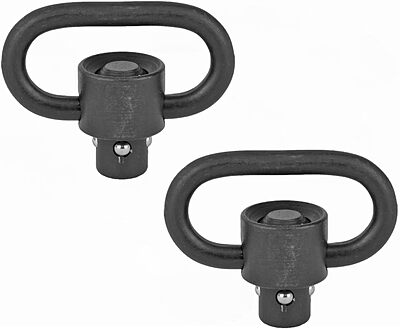 BRAVO COMPANY USA Gunfighter QD (Quick Detach) Heavy Duty Sling Swivel Flush Plunger Black, 2-Pack