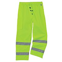 Ergodyne GloWear 8915 Class E Hi-Vis Rain Pants, Medium, Lime