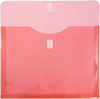 JAM PAPER Plastic Booklet Expansion Envelopes with Hook & Loop Closure - Letter