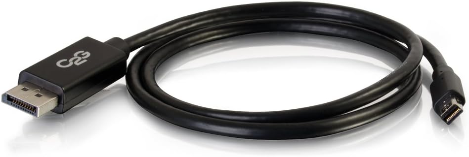 C2G Cables to Go 54301 6-ft Mini DisplayPort to DisplayPort Male/Male Adapter Cable, BK