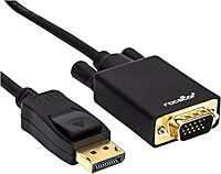 Rocstor Premium 6 Ft Displayport to VGA Cable M/Displayport to VGA Supporting 1920x1200 1080P at 60Hz - DP/VGA Cable