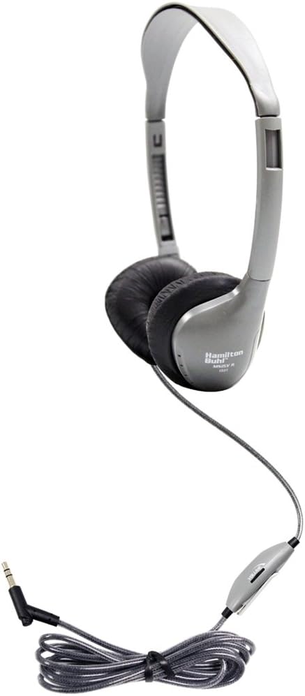 Hamilton Buhl Schoolmate On-Ear Stereo Headphone with Leatherette Cushions and in-line Volume (1) 1 PACK
