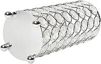 Elegant Designs HG1003-CHR Elipse Crystal Decorative Flower Vase, Candle Holder, Wedding Centerpiece, 7.5 Inch, Chrome 7.75 Inch 1