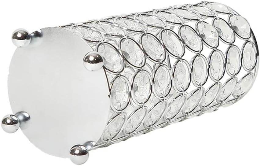Elegant Designs HG1003-CHR Elipse Crystal Decorative Flower Vase, Candle Holder, Wedding Centerpiece, 7.5 Inch
