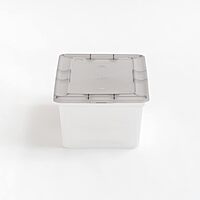 IRIS 6 Quart Snap Top Plastic Storage Boxes, Clear - 10 Pack