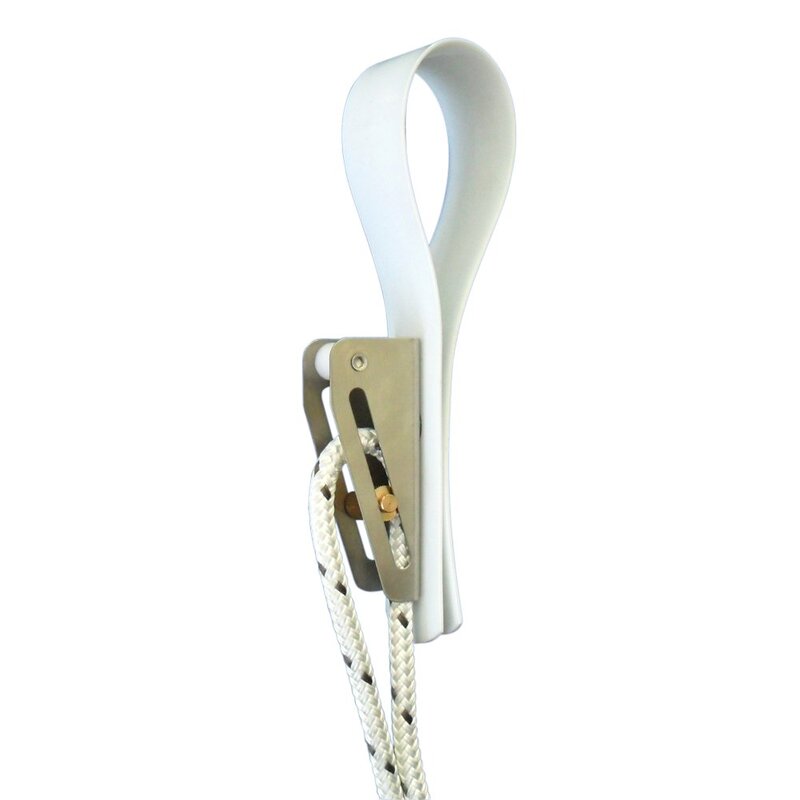 Dock Edge Boat Fender Line Holder w/Adjuster - White