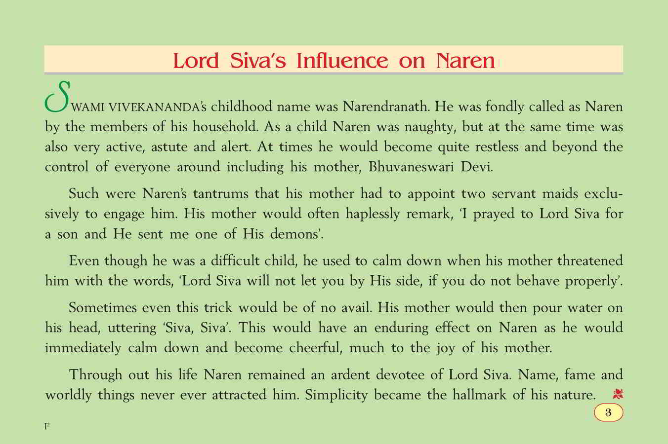In The Life of Swami Vivekananda In The Life of Swami Vivekananda