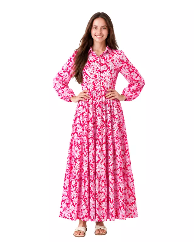 Printed Tiered Maxi Dress