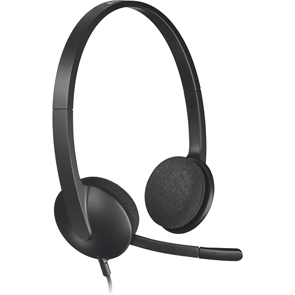 Logitech H340 USB Computer Headset With Noise Cancelling Mic Black