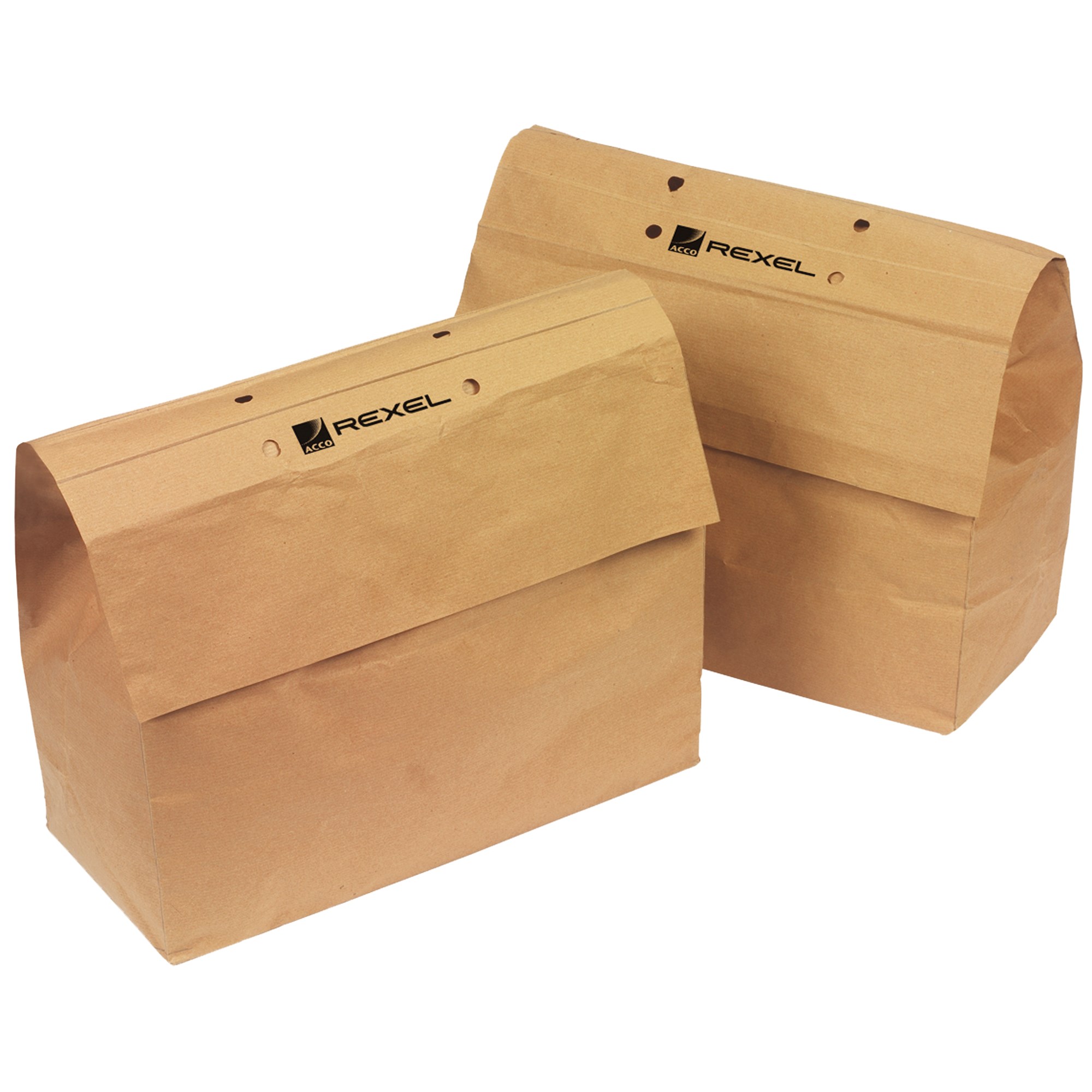 Rexel Recyclable Auto+100 Shredder Bag 26L Pack  Of 20 Brown