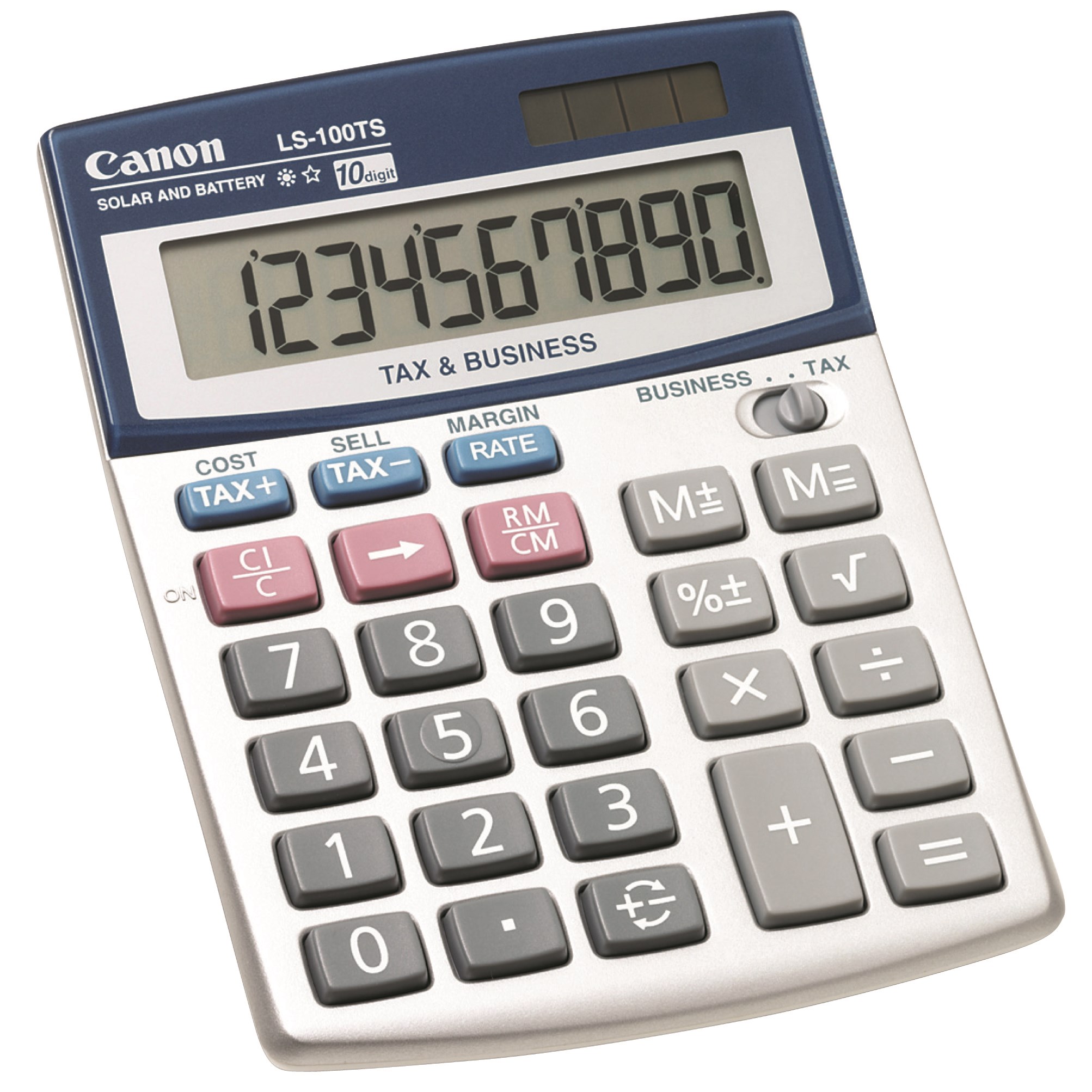 Canon LS-100TS Desktop Calculator 10 Digit Silver And Blue