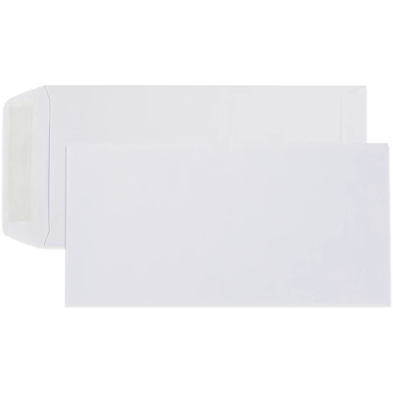 Cumberland Plain Envelope Pocket DL 110 x 220mm Strip Seal White Box Of 500