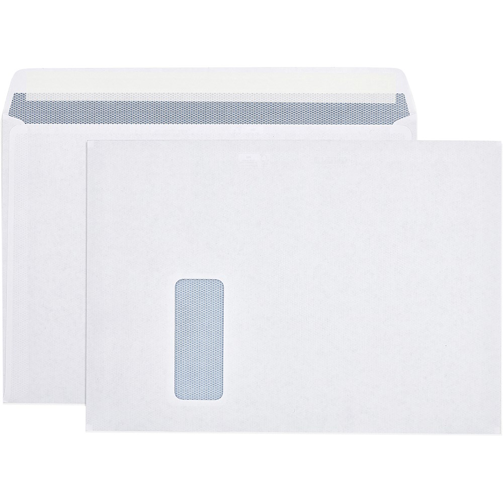 Cumberland Window Face Booklet Envelope C4 Strip Seal Laser Secretive White Box Of 250