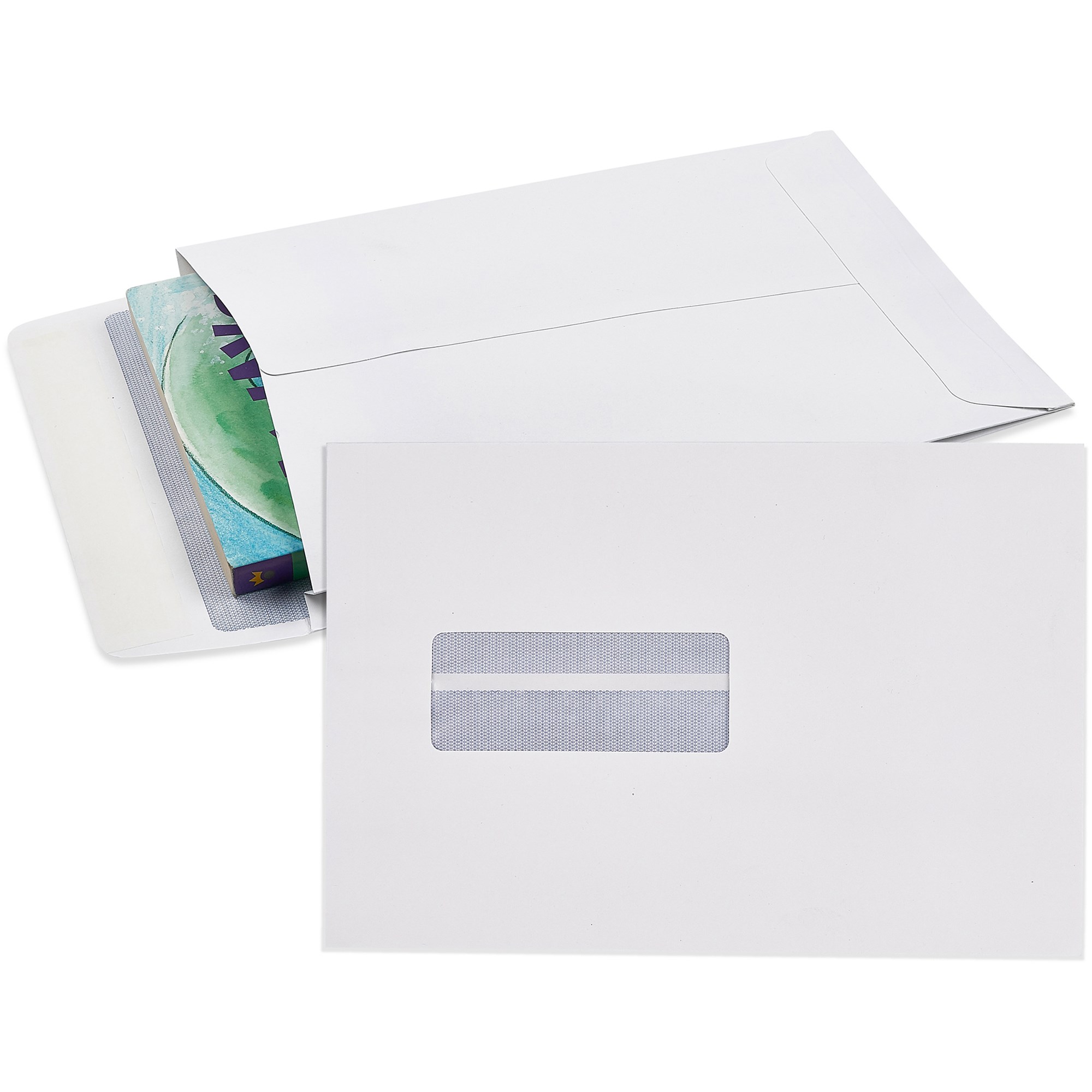Cumberland Window Face Envelope 162x245mm Strip Seal Expandable White Pack  Of 25