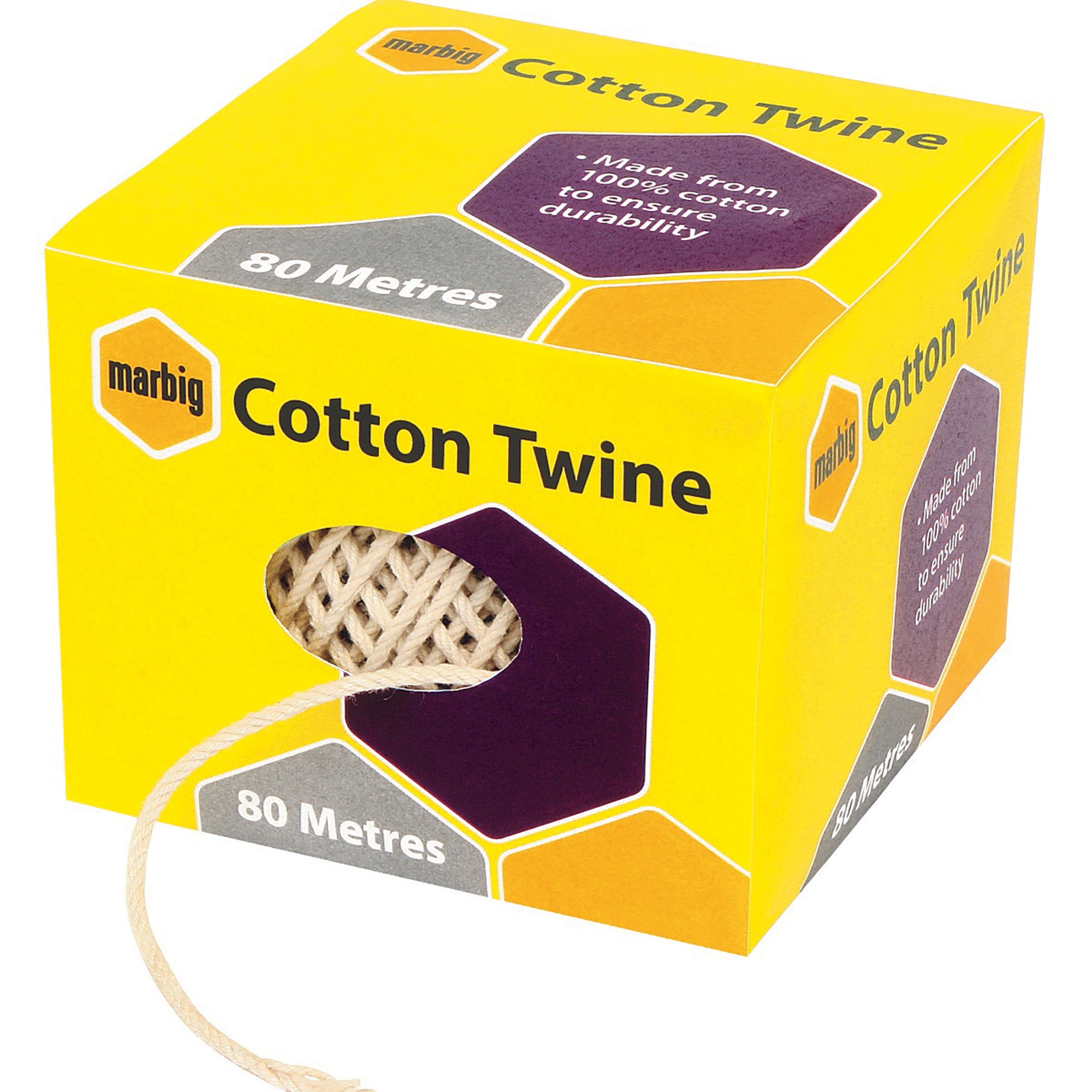 Marbig Cotton Twine 80 Metres Natural