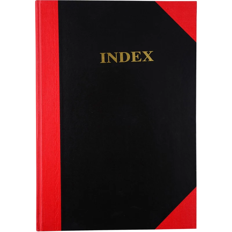 Cumberland Black & Red Notebook A4 100 Leaf Indexed