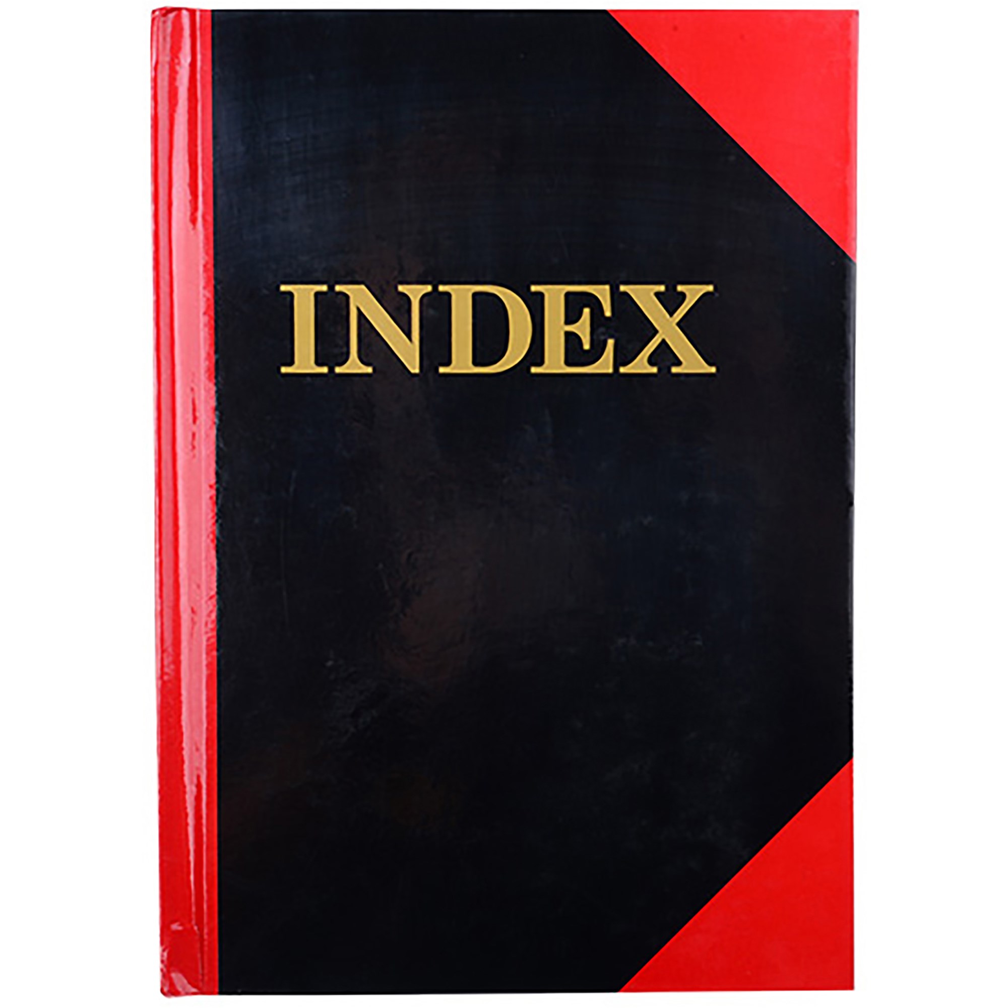 Cumberland Black & Red Notebook Gloss A5 100 Leaf Indexed