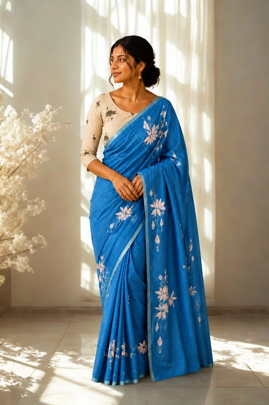 Linen cotton Blue