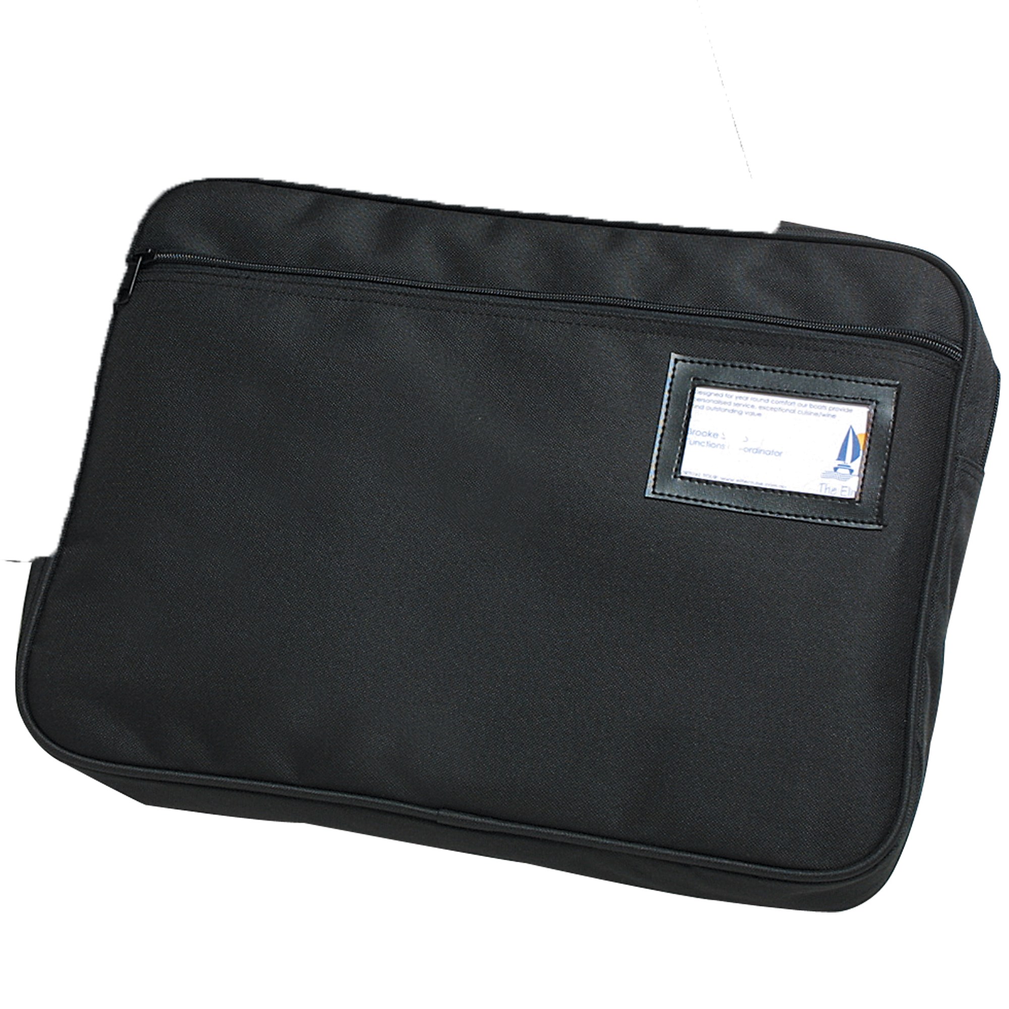 Marbig Convention Satchel Fabric Expanding Zippered 41mm Gusset 410 x 330mm Black