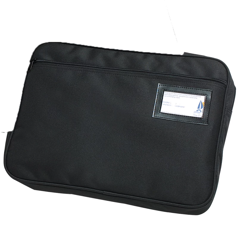 Marbig Convention Satchel Fabric Expanding Zippered 41mm Gusset 410 x 330mm Black