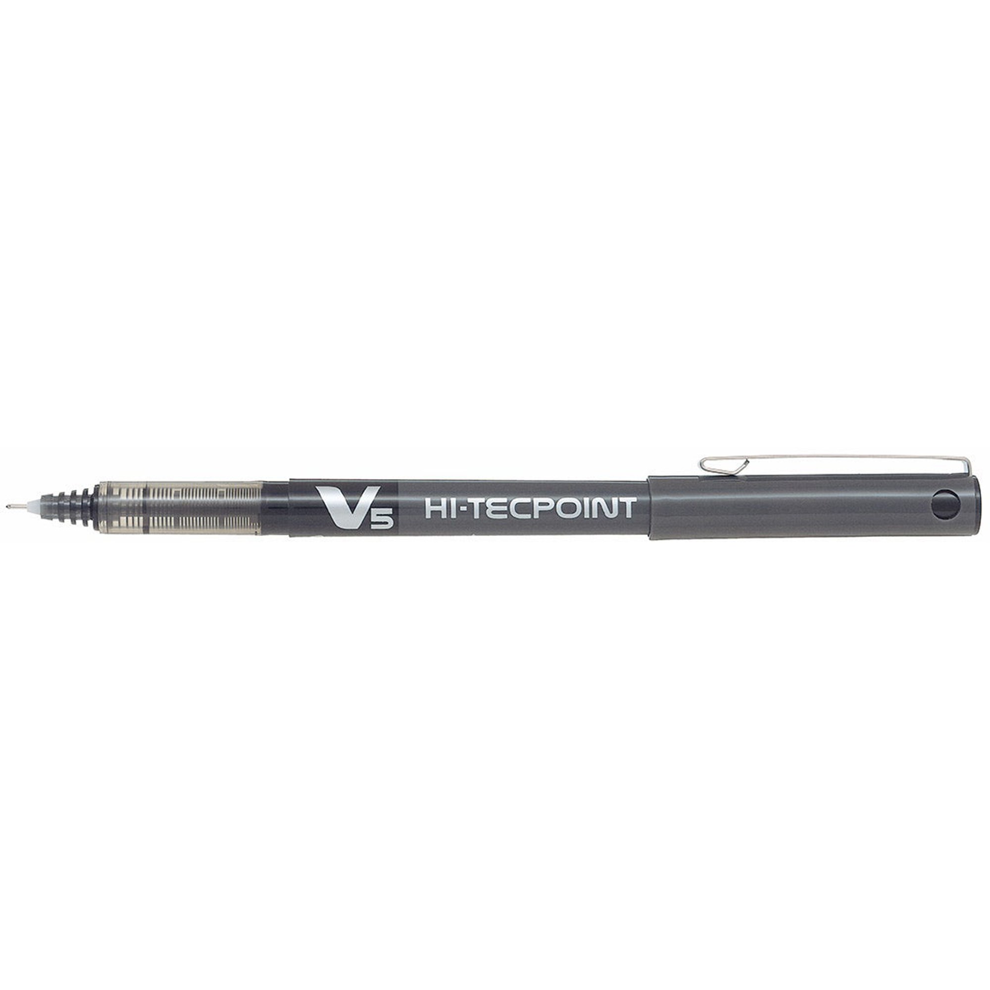 Pilot BX-V5 Hi-Tecpoint Pen Rollerball Extra Fine 0.5mm Black Box 12