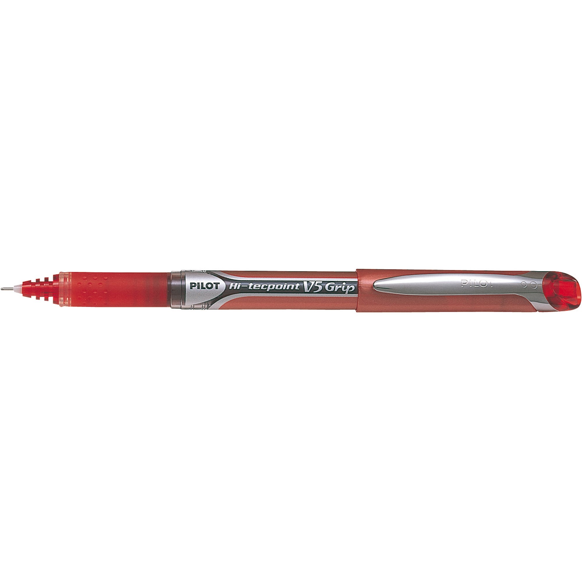 Pilot V5 Hi-Tecpoint Grip Rollerball Pen Extra Fine 0.5mm Red Box 12