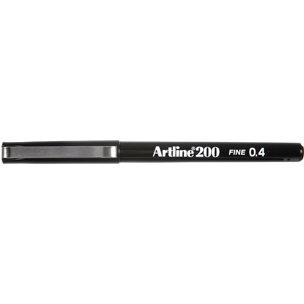 Artline 200 Fineliner Pen Fine 0.4mm Black