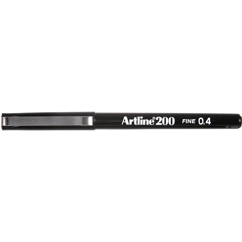 Artline 200 Fineliner Pen Fine 0.4mm Black