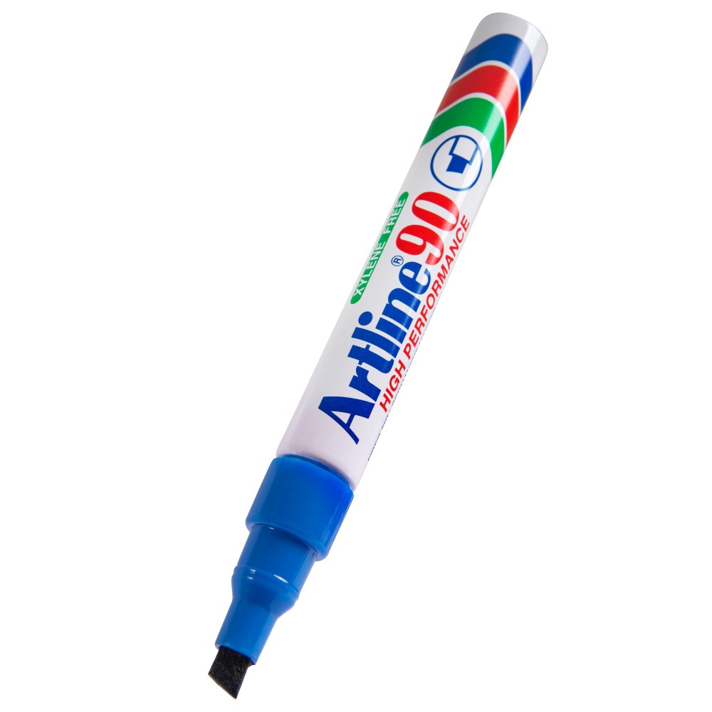 Artline 90 Permanent Marker Chisel 2-5mm Blue