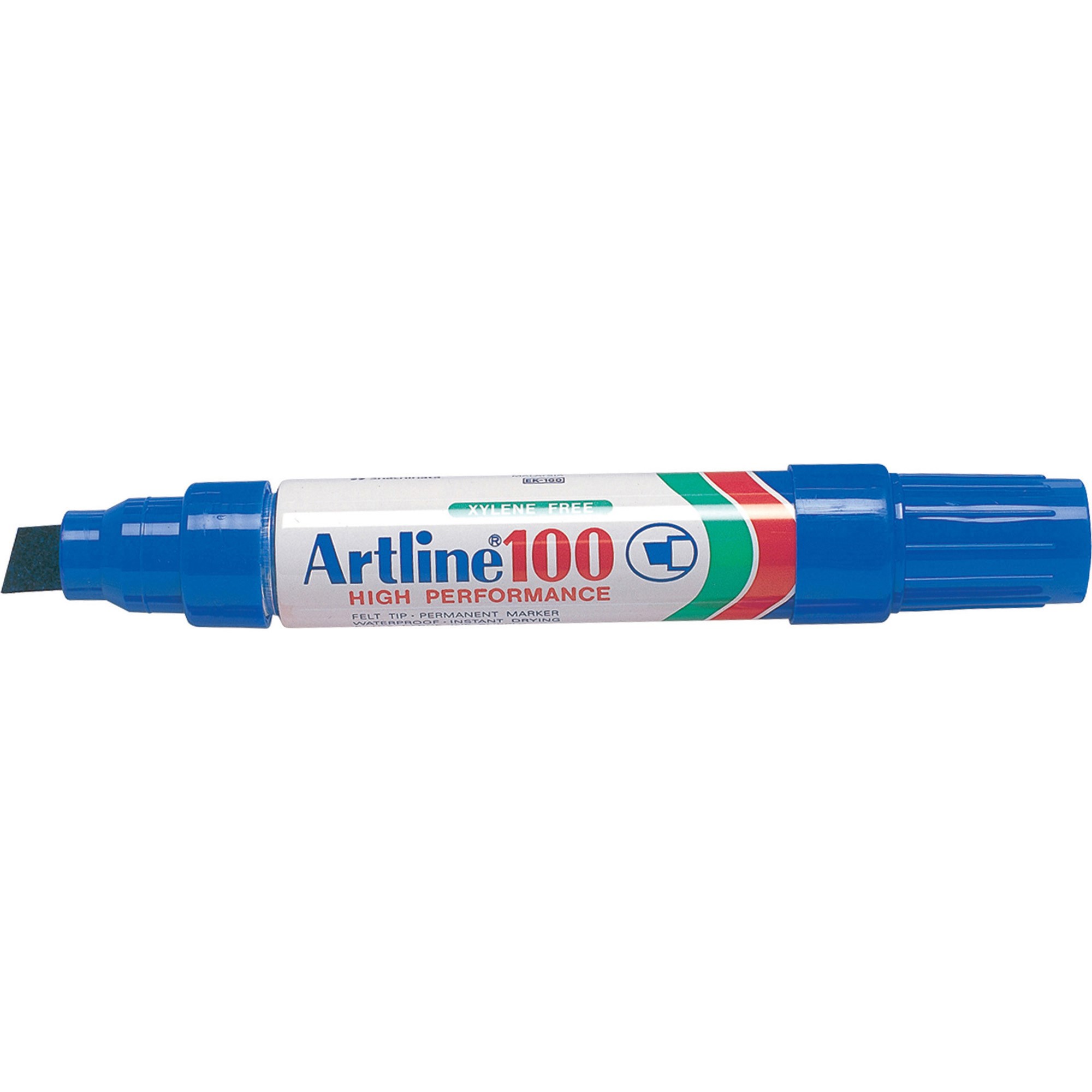 Artline 100 Jumbo Permanent Marker Chisel 12mm Blue Box  6