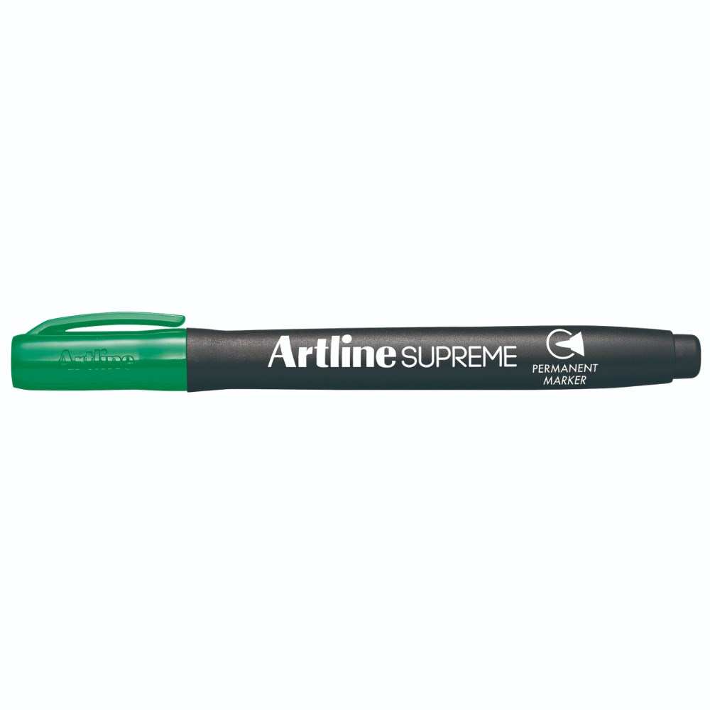 Artline Supreme Permanent Markers Bullet 1mm Green Pack  Of 12