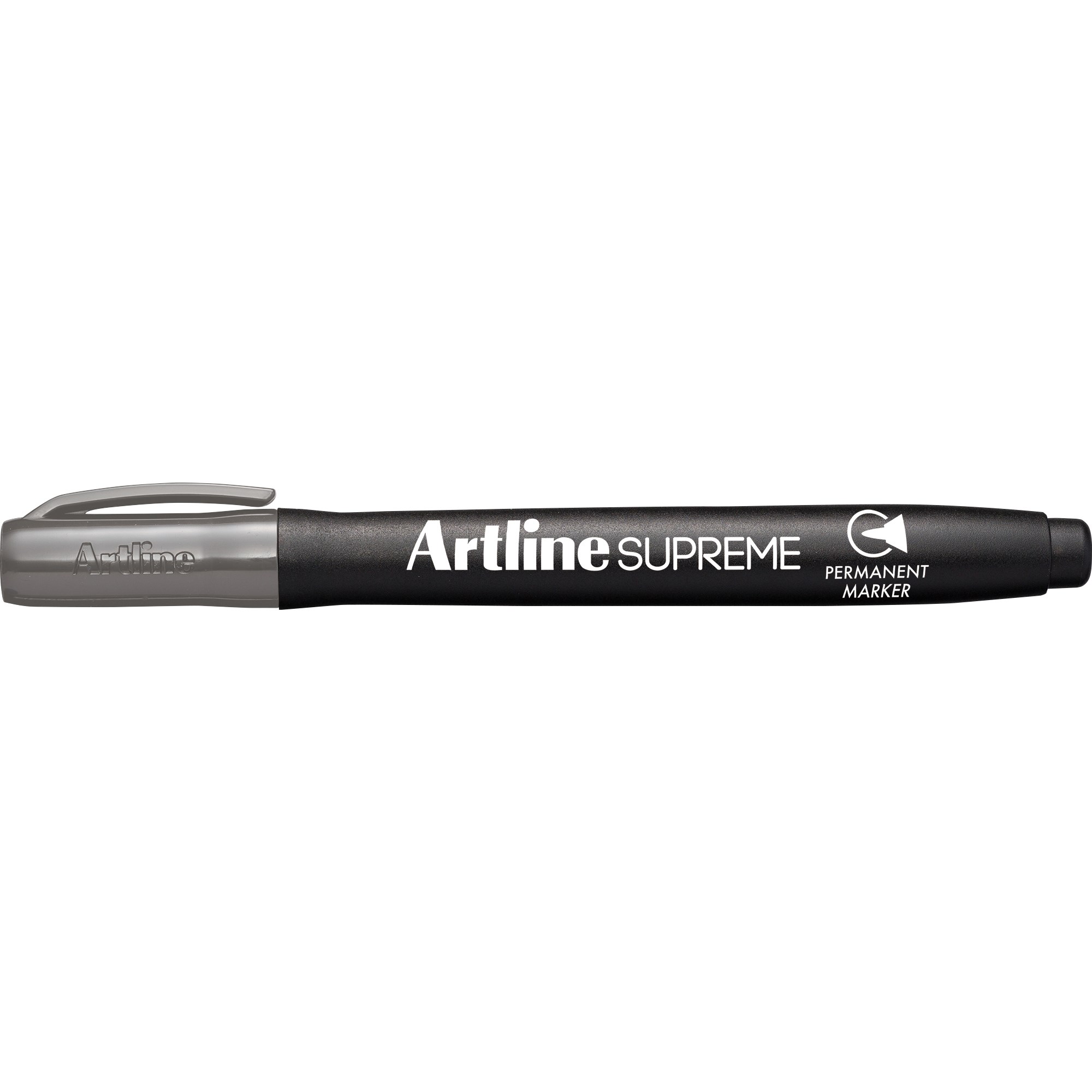 Artline Supreme Permanent Markers Bullet 1mm Grey Pack Of 12