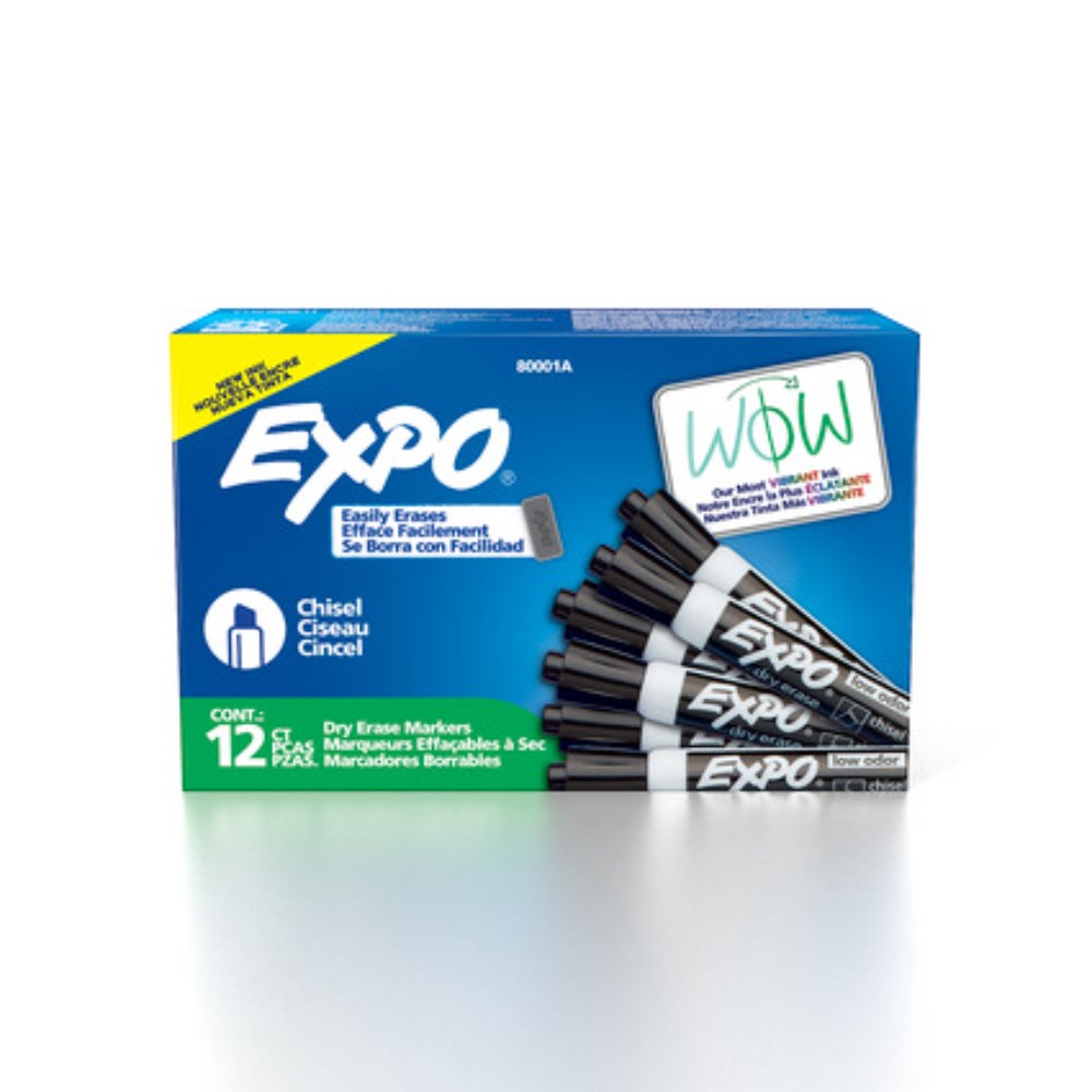Expo Dry Erase Whiteboard Marker Chisel Black