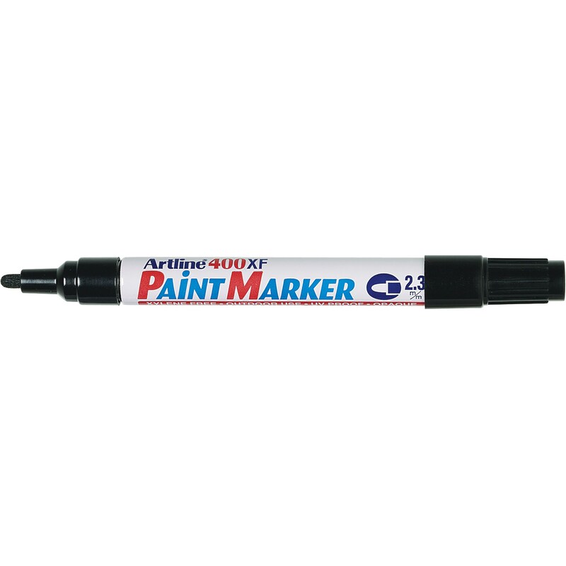Artline 400XF Paint Marker Medium Bullet 2.3mm Black Box 12