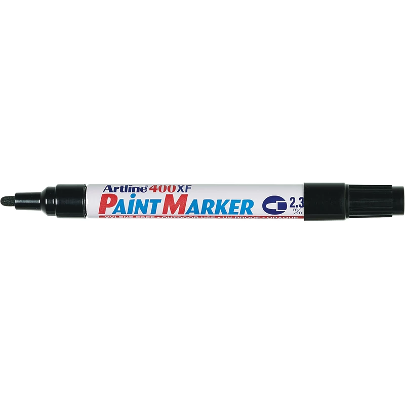 Artline 400XF Paint Marker Medium Bullet 2.3mm Black Box 12
