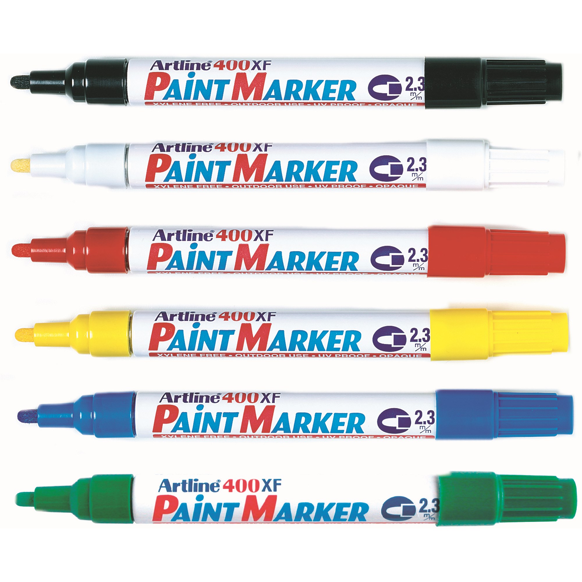Artline 400XF Paint Marker Medium Bullet 2.3mm Assorted Colours Box  Of 12