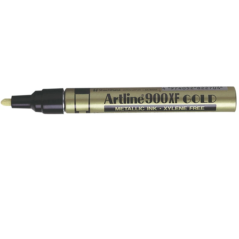 Artline 900XF Metallic Permanent Marker Medium Bullet 2.3mm Gold Box 12