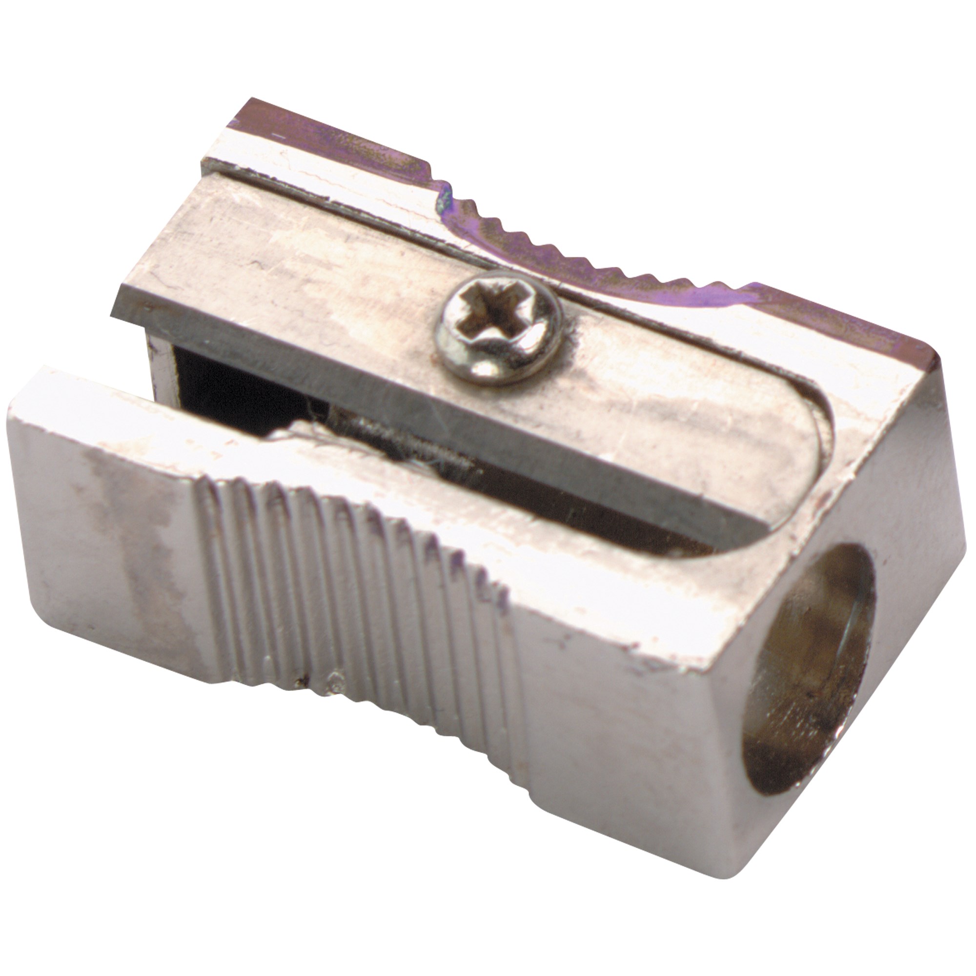 Marbig Pencil Sharpener 1 Hole Metal Silver Box  48