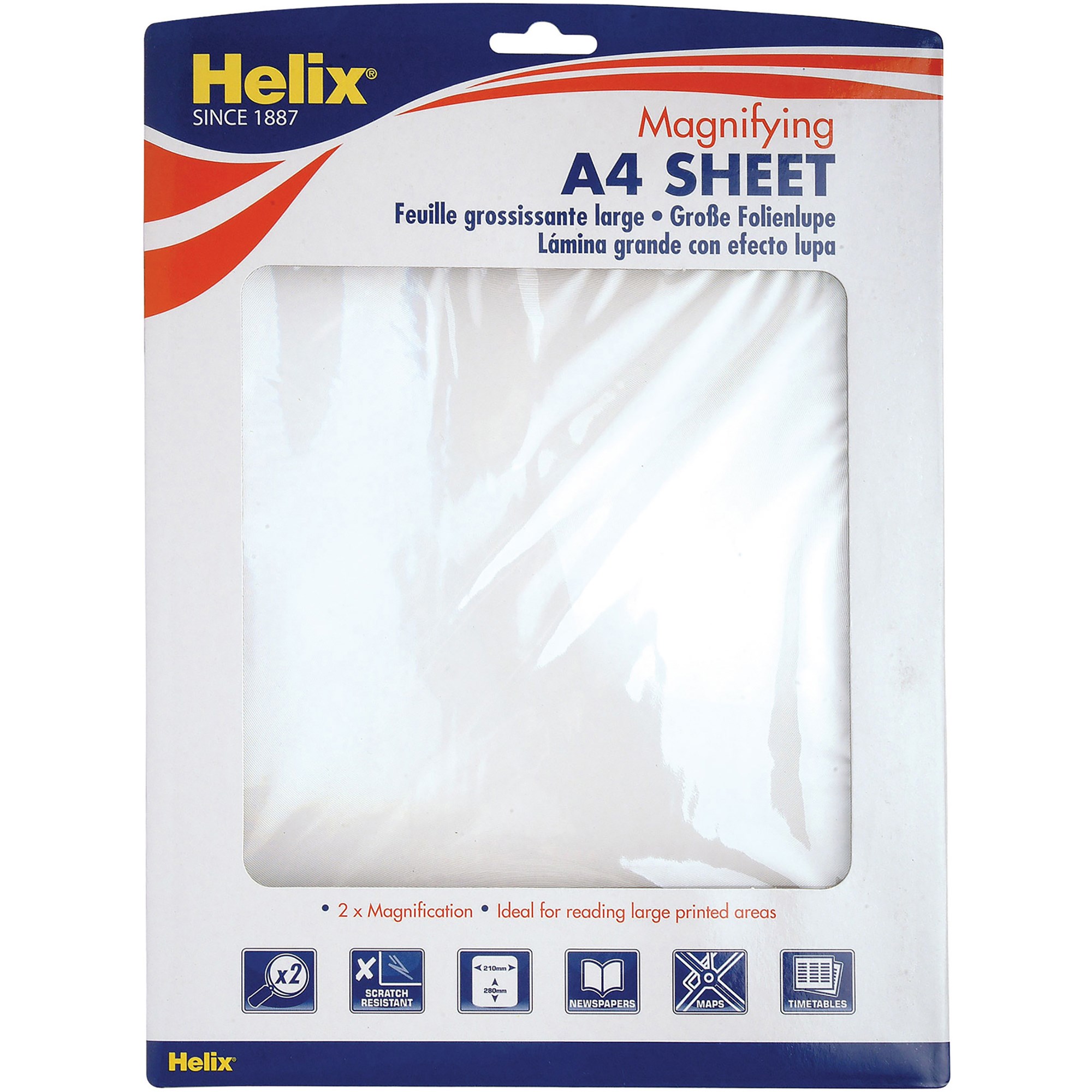 Helix Magnifying Sheet A4 With 2 x Magnification