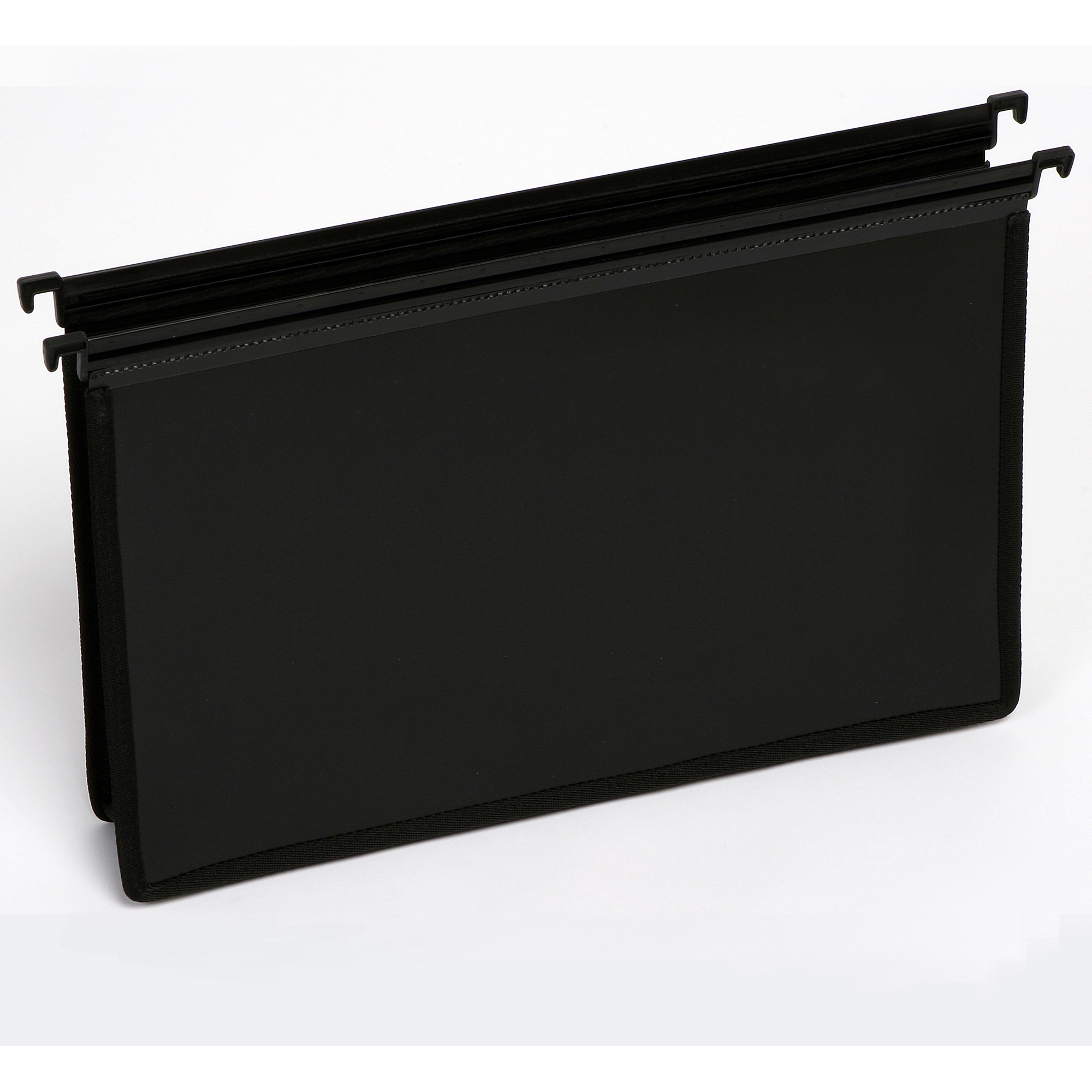 Marbig Suspension Files PP With Linen Expanding Gusset Foolscap Black Pack  Of 5