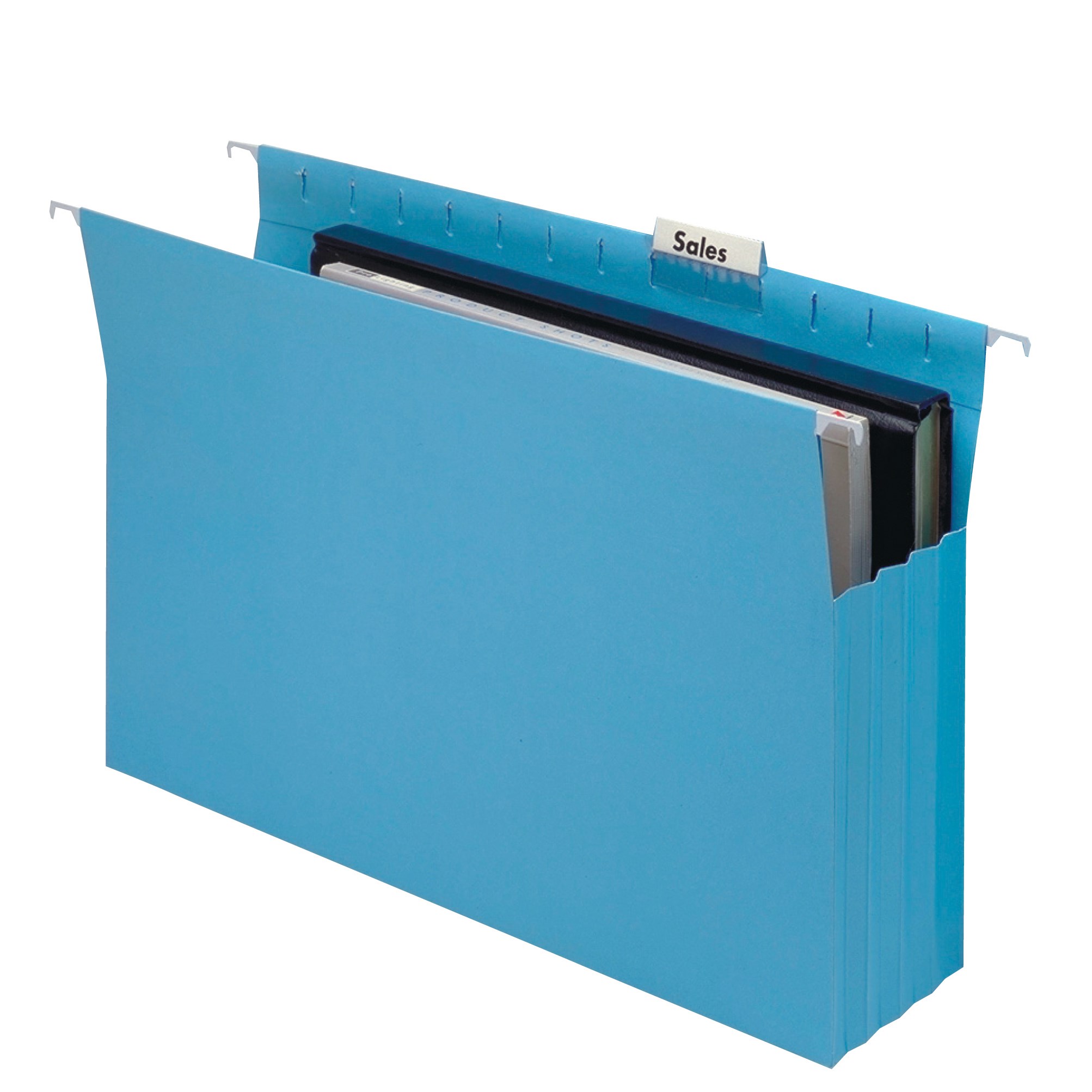 Marbig Expanding Suspension Files With Tabs & Inserts Blue Pack  Of 20