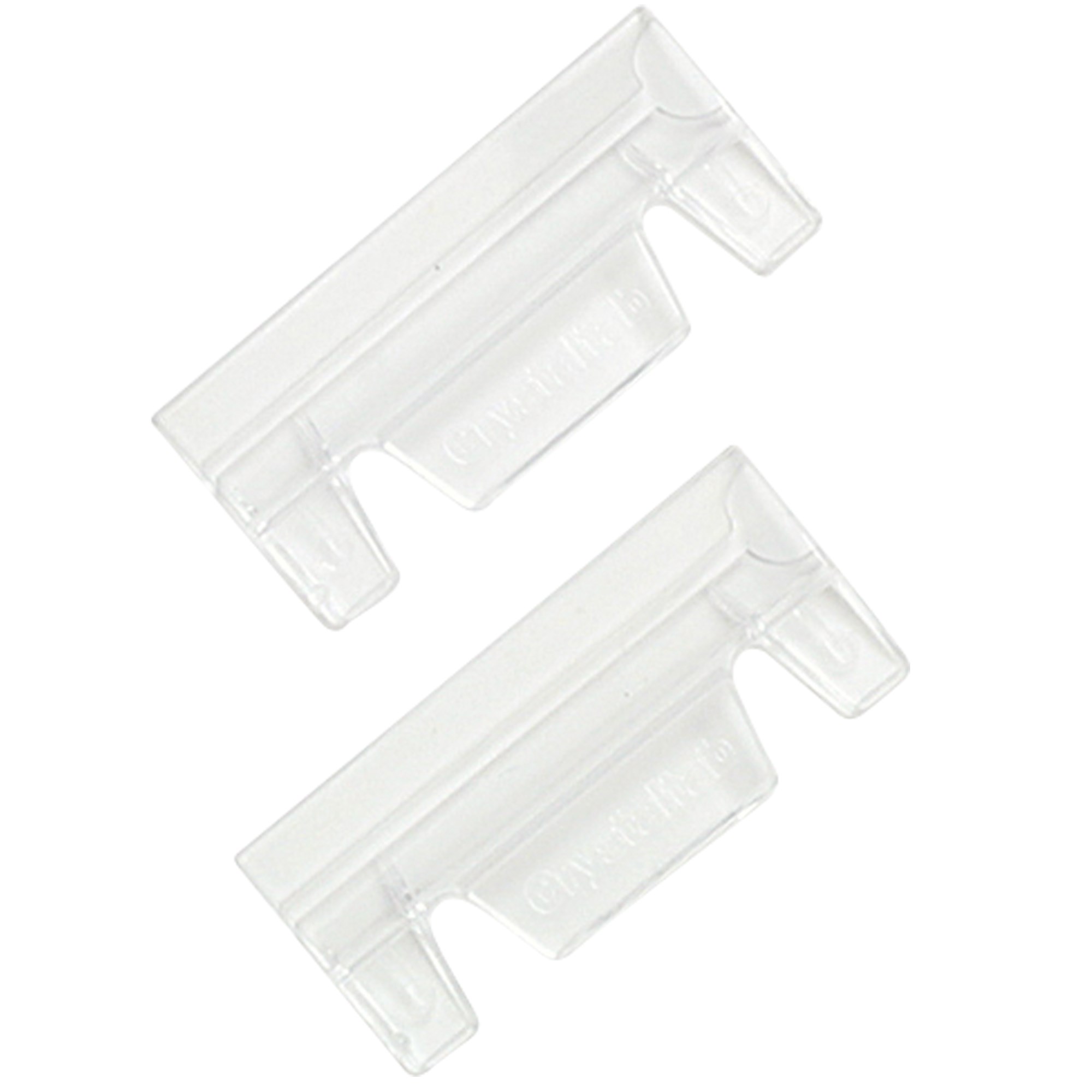 Crystalfile Twinlock Indicator Tabs Square Edge Clear Pack  Of 50