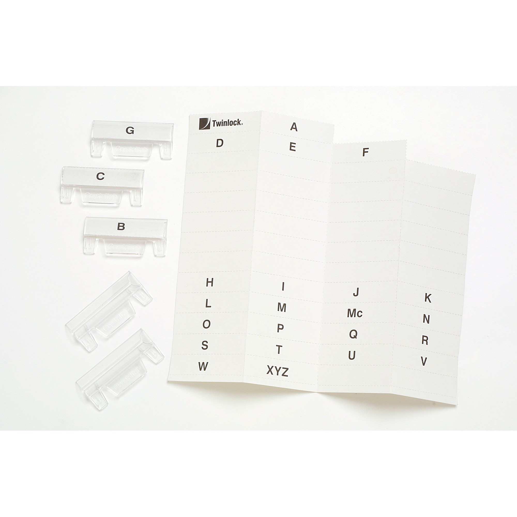 Crystalfile Indicator Tabs Inserts A-Z White Pack  Of 50