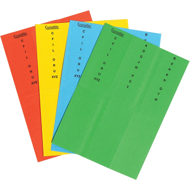 Crystalfile Indicator Tabs Inserts A-Z Yellow Pack Of 60