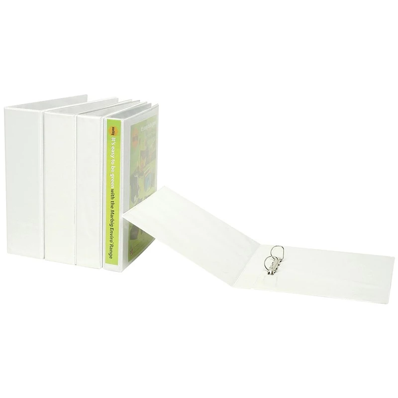 Marbig Clearview Insert Binder A5 2D Ring 25mm White