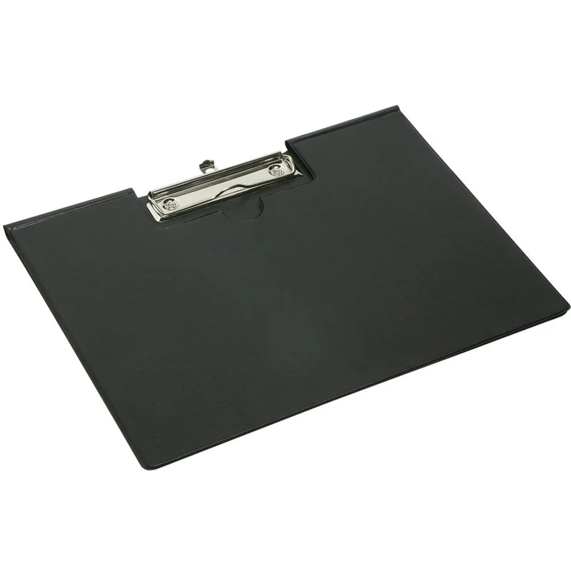 Marbig PVC Clipfolder A4 Landscape Black