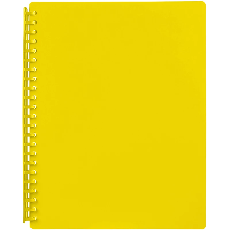 Marbig Display Book A4 Refillable 20 Pocket Yellow