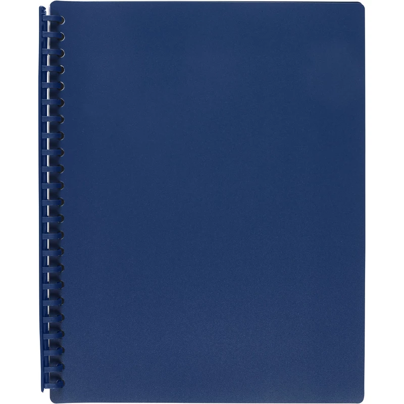 Marbig Display Book A4 Refillable 20 Pocket Dark Blue
