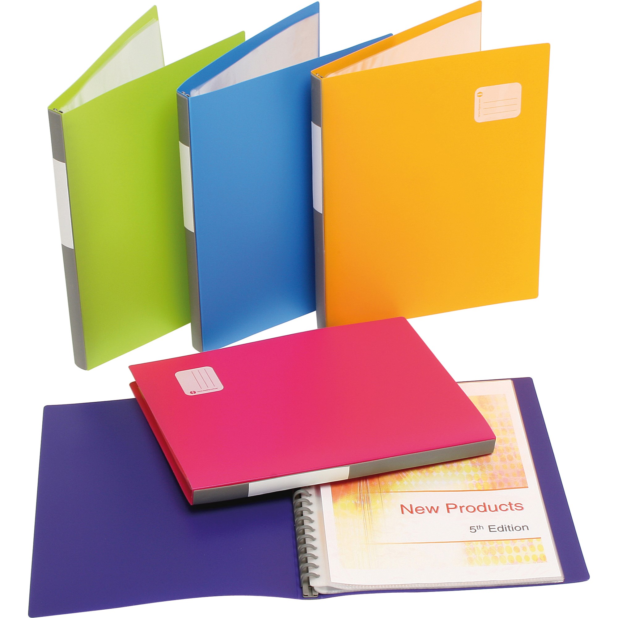 Marbig Professional Series Display Book A4 Refillable 20 Pocket Assorted Pack  Of 12